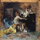 Alaide Banti at the Fireplace-Giovanni Boldini-Giclee Print