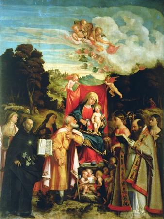 Madonna and Child with Ss. Domenic, Barbara, Catherine and Others