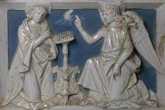 Annunciation, Detail from Predella of Last Judgment-Giovanni Della Robbia-Stretched Canvas