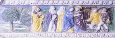 The Meeting of Joachim and Anna, Detail from Frieze of Altarpiece of Gambassi-Giovanni Della Robbia-Giclee Print