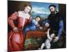 Giovanni Della Volta with His Wife and Children, C1547-Lorenzo Lotto-Mounted Giclee Print