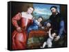 Giovanni Della Volta with His Wife and Children, C1547-Lorenzo Lotto-Framed Stretched Canvas