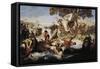 Giovanni Delle Bande Nere's Army Crossing Adda-Giuseppe Bezzuoli-Framed Stretched Canvas