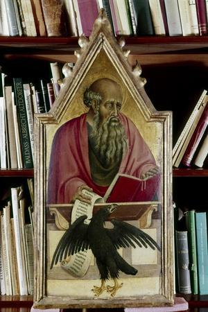St John the Evangelist shown with his symbol, an eagle, 15th century. Artist: Giovanni di Paolo