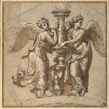 Vénus et l'Amour dans la forge de Vulcain-Giovanni Francesco Penni-Mounted Giclee Print