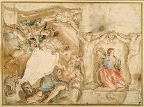 Allegorical Decoration for One Corner of a Coved Ceiling-Giovanni Francesco Romanelli-Giclee Print