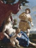 Moïse et les filles de Jethro-Giovanni Francesco Romanelli-Giclee Print