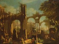 Ruins of the Baths of Caracalla (Oil on Canvas)-Giovanni Ghisolfi-Giclee Print