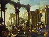 Ruins of the Baths of Caracalla (Oil on Canvas)-Giovanni Ghisolfi-Giclee Print