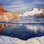 View of Silver Lake and Piz Corvatsch, C. 1906-Giovanni Giacometti-Giclee Print