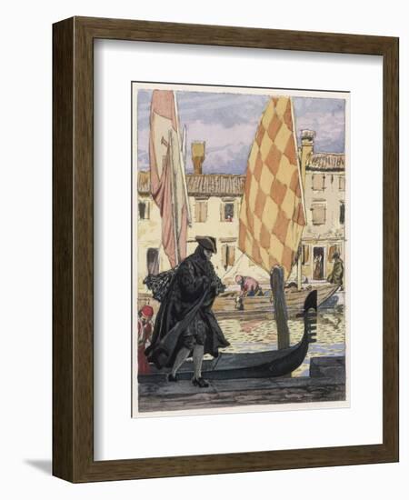 Giovanni Giacomo Casanova Chevalier de Saingalt Italian Adventurer in Carnival Mask Venice-Auguste Leroux-Framed Art Print