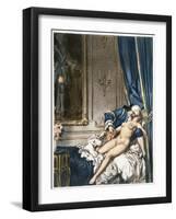 Giovanni Giacomo Casanova Chevalier de Saingalt, with Madame F at Corfu-Auguste Leroux-Framed Art Print