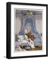 Giovanni Giacomo Casanova Chevalier de Saingalt, with the Young Comtesse at Venice-Auguste Leroux-Framed Art Print