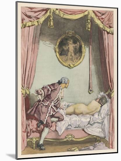 Giovanni Giacomo Casanova Italian Adventurer, He Finds Zeroli Asleep-Auguste Leroux-Mounted Art Print