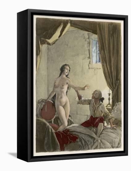 Giovanni Giacomo Casanova Italian Adventurer with His Belle Religieuse-Auguste Leroux-Framed Stretched Canvas