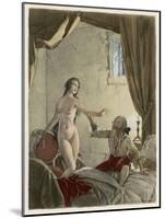 Giovanni Giacomo Casanova Italian Adventurer with His Belle Religieuse-Auguste Leroux-Mounted Art Print