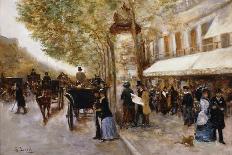 Les Grands Boulevards, Paris-Giovanni Lessi-Mounted Giclee Print