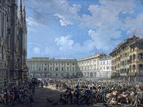 Civic Guard Dispersing Rioters in Milan, April 21, 1814-Giovanni Migliara-Giclee Print