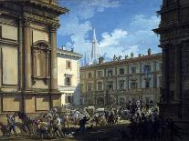 Civic Guard Dispersing Rioters in Milan, April 21, 1814-Giovanni Migliara-Giclee Print