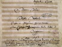 Autograph Music Score of La Daunia Felice-Giovanni Paisiello-Framed Giclee Print