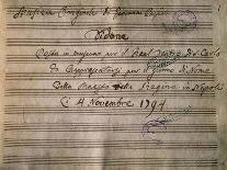 Frontispiece of the Autograph Music Score of Dido-Giovanni Paisiello-Giclee Print