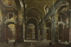 Interior of the Basilica of St Paul Outside the Walls in Rome, C1750-Giovanni Paolo Panini-Giclee Print