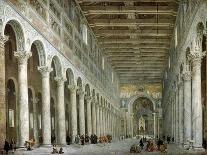 Interior of the Basilica of St Paul Outside the Walls in Rome, C1750-Giovanni Paolo Panini-Giclee Print