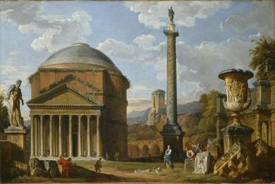 Capriccio of Roman Ruins with the Pantheon, 1737