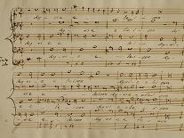 Handwritten Music Score of Mass for Four Voices, Kyrie Eleison-Giovanni Pierluigi da Palestrina-Stretched Canvas