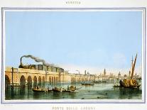 Bridge over the Lagoon, Venice, Italy, c1850-Giovanni Pividor-Giclee Print