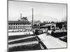 Giovanni Rossi's Lanerossi Plant in Schio, Outer Courtyard of Great Weaving Factory, 1800, Italy-null-Mounted Giclee Print