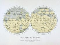 Assembled Map of the Planet Mars, from Observations Made During Six Oppositions in 1877-88-Giovanni Schiaparelli-Mounted Giclee Print