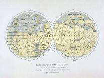 Assembled Map of the Planet Mars, from Observations Made During Six Oppositions in 1877-88-Giovanni Schiaparelli-Stretched Canvas