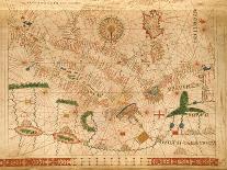 Provence and Italy, from a Nautical Atlas, 1520 (Ink on Vellum) (Detail from 330915)-Giovanni Xenodocus da Corfu-Stretched Canvas