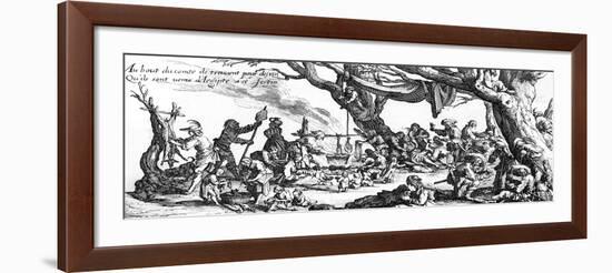 Gipsies Camp, C17 France-Jacques Callot-Framed Art Print