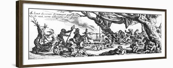 Gipsies Camp, C17 France-Jacques Callot-Framed Premium Giclee Print