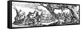 Gipsies Camp, C17 France-Jacques Callot-Framed Stretched Canvas