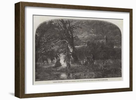 Gipsies, Twilight, from the Exhibition of the Society of Painters in Water-Colours-George Haydock Dodgson-Framed Giclee Print