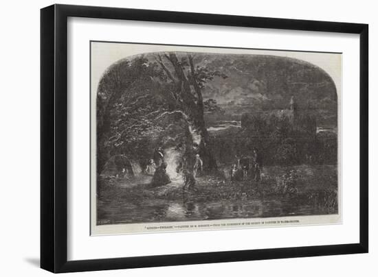 Gipsies, Twilight, from the Exhibition of the Society of Painters in Water-Colours-George Haydock Dodgson-Framed Giclee Print