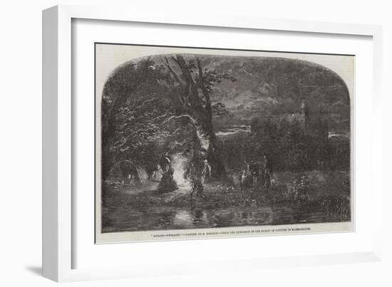 Gipsies, Twilight, from the Exhibition of the Society of Painters in Water-Colours-George Haydock Dodgson-Framed Giclee Print