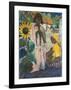 Gipsies with Sunflower-Otto Mueller-Framed Collectable Print