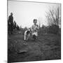 Gipsy child with a puppy, Lewes, Sussex, 1963-Tony Boxall-Mounted Photographic Print