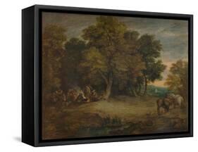 'Gipsy Encampment: Sunset', c1758, (1935)-Thomas Gainsborough-Framed Stretched Canvas