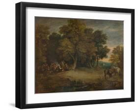 'Gipsy Encampment: Sunset', c1758, (1935)-Thomas Gainsborough-Framed Giclee Print