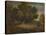 'Gipsy Encampment: Sunset', c1758, (1935)-Thomas Gainsborough-Stretched Canvas