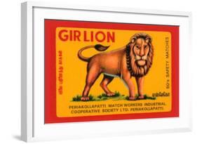 Gir Lion-null-Framed Art Print