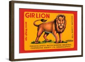 Gir Lion-null-Framed Art Print