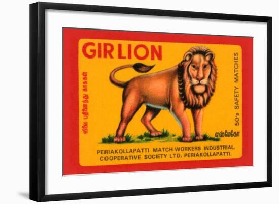 Gir Lion-null-Framed Art Print