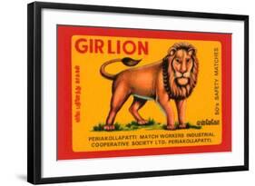 Gir Lion-null-Framed Art Print