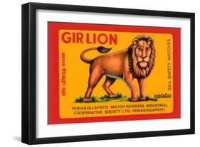 Gir Lion-null-Framed Art Print